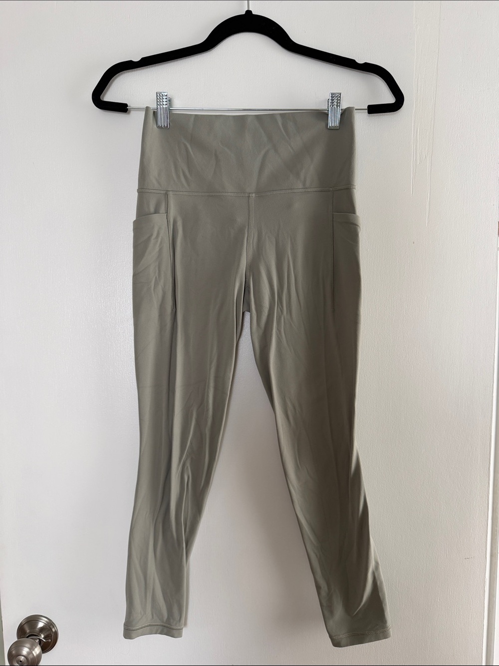 Athleta High-Rise Salutation 7/8 Leggings in Sage Green